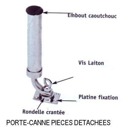 Pièces détachées porte-cannes laiton chromé