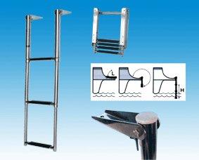 Echelle inox télescopique rabattable