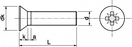 Vis métaux TF pozidrive 3 à 5 mm